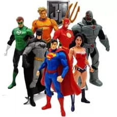 Bonecos Liga da Justiça DC articulados Superman Shazam Flash Adão Negro mulher maravilha