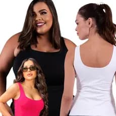 Regata camiseta blusinha Plus Size/Curve GG, G1 e G2