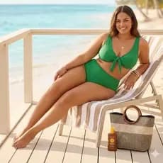 Biquíni Hot Pants Plus Size Biquíni Texturizado GG 46/50 Diva Amarração Biquíni Caneladinho