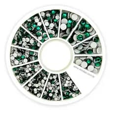 Disco De Strass Para Decoração De Unhas Verde Esmeralda 2 3 E 4mm