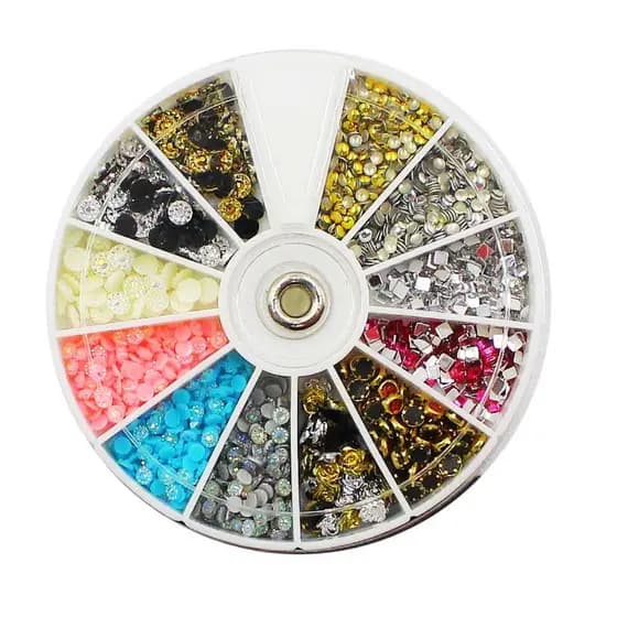 DISCO JUMBO A09 KIT PEDRARIAS DECORAÇÃO UNHAS VÁRIOS MODELOS 3D NAIL ART MANICURE