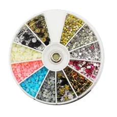 DISCO JUMBO A09 KIT PEDRARIAS DECORAÇÃO UNHAS VÁRIOS MODELOS 3D NAIL ART MANICURE