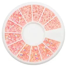 kit de pedrarias Disco De Strass Jelly Rosa Cristal 2, 3 E 4mm