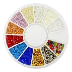 Disco de Pedrarias Meia Perola 2mm Decoração de Unhas 3d Manicure Art Nail