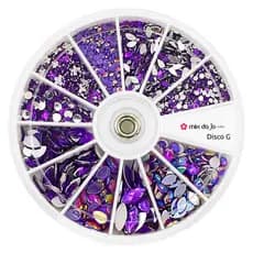 DISCO G PEDRARIAS ROXO DECORAÇÃO DE UNHAS ARTESANATO ART NAIL MANICURE ENCAPSULAMENTO
