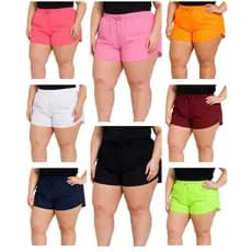 Short Tactel PLUS SIZE Feminino Academia Verão Casual Soltinho