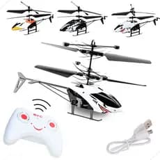 Brinquedo Helicóptero de Controle Remoto Recarregável Com Sensor Movimento Cabo USB