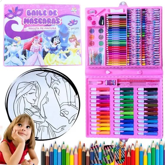Maleta De Pintura Infantil - Estojo De Pintura Divertido Desenho Colorir 68pçs/150pçs/208pçs
