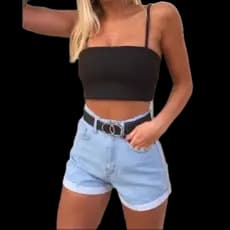 Blusinha Top Cropped Alcinha com Tecido Luxuoso