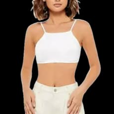 Blusa Cropped Alcinha com camada dupla