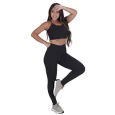 Conjunto Fitness Feminino Top e Legging Academia Zero Transparência