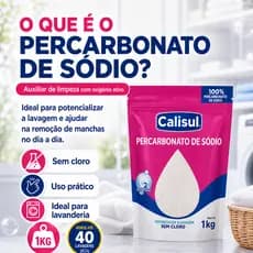 Percarbonato Sodio Calisul 100 Puro Oxigenio Ativo Tira Manchas Roupa Branca Colorida Sem Cloro