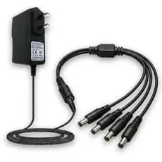 Fonte 9v 1a Centro negativo Com Adaptador Para Pedais Guitarra Teclado