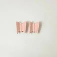 Aplique borboleta porcelana várias cores puxador enfeite 2 unid.