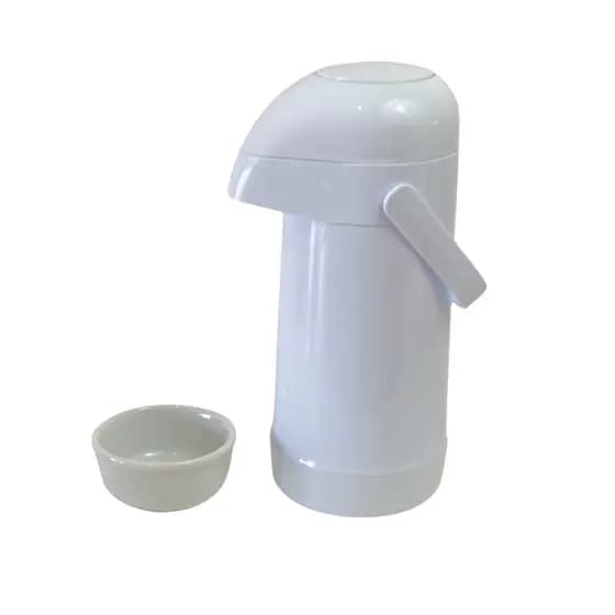 Garrafa térmica Termolar 500ml e molhadeira de porcelana branca