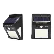 Kit2 Luminária Led Solar Parede Refletore Sensor Presenç 50w