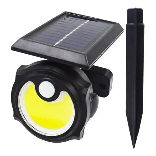 Luminária Luz Solar Led Lampada Jardim Poste Espeto Spot