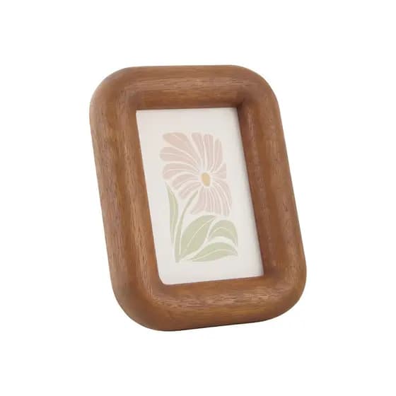 Porta Retrato De Mesa Em Madeira Natural Luxo 10x15cm