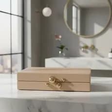 Caixa Decorativa Organizadora Em MDF Com Revestimento Orgânico