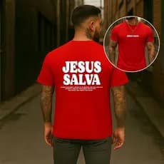 Camiseta Unissex Jesus Manga Curta Algodão Streetwear Estliso