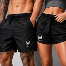 Conjunto 2 Shorts Casal Aranha Moda Praia