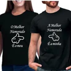 Melhores Namorados - Kit Camisetas Conjunto Casal