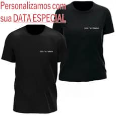 Kit 2 Camisetas Com Data Personalizada (Você Escolhe)