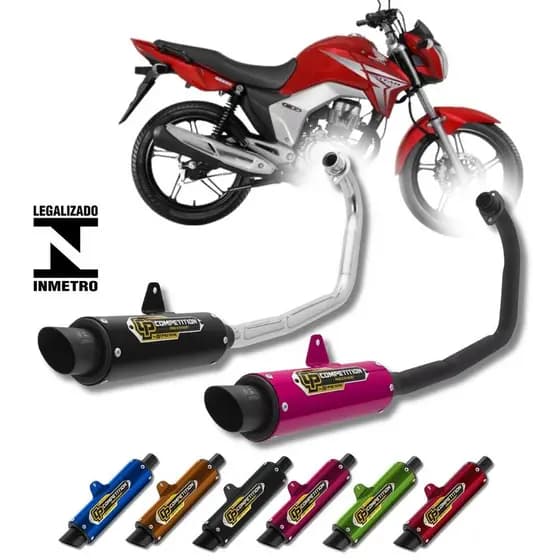 Escapamento Esportivo Para Titan 150 2014 2015 Descarga Competiton Pro Tork