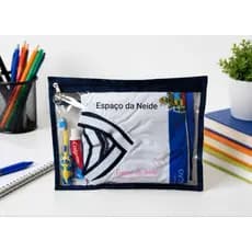 Saco plástico cristal transparente,organizador de zíper, para pré-escola, creche e  mochilas escolares