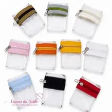 Porta moedas plástico kit com 3 unidades