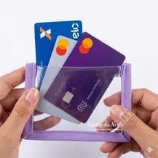 Porta cartões transparente kit vai com 2 unidades