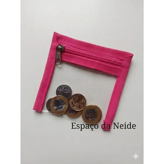 Porta moedas kit 3 unidades, multiuso, transparente