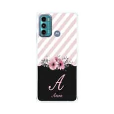 Capinha Compatível Motorola G60S Floral Black Com Nome