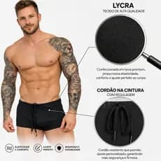 Sunga Boxer  Forrada Premium Anticloro e  Proteção UV+50