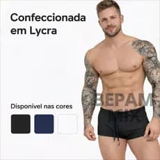 Sunga Boxer Masculina Lycra Premium UV50+ Resistente ao Cloro Confortável Moda Praia