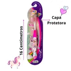 Escova De Dentes Macia  Infantil Criança Unicórnio Rosa