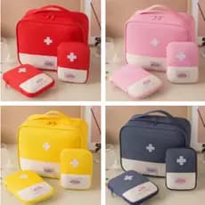 Kit Bolsa Médica Primeiros Socorros 3 Peças | Bolsas Organizadoras Portáteis | Viagem, Casa e Carro