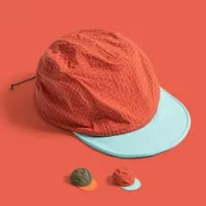 Boné Five Panel Aba Curta Secagem Rápida Leve Nylon Respirável Corrida Ciclismo Camping Verão