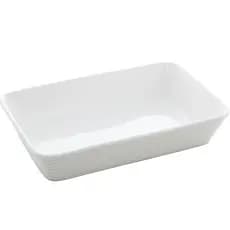 Refratário de Porcelana 26x17cm Travessa Branca Assadeira Retangular Gratinados Sobremesas Línea Lyor