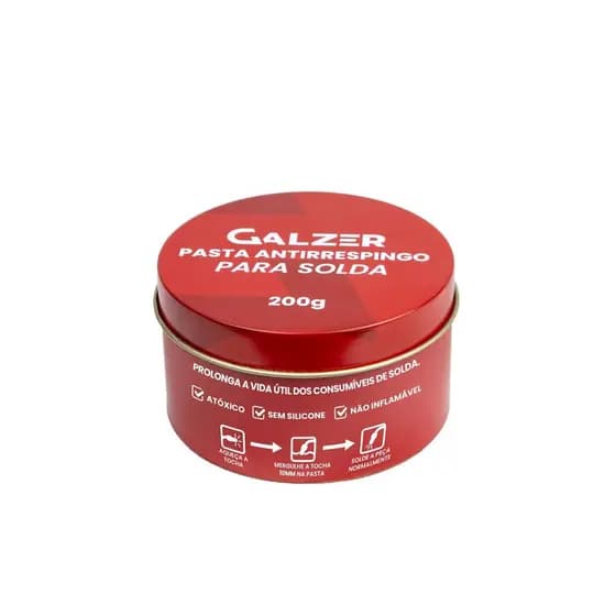 Pasta Solda Antirrespingo Para Máquina De Solda MIG MAG Com 200gr Galzer Sem Silicone