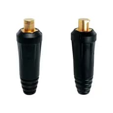 Kit 2 Conector 13mm Macho Para Maquina De Solda Cabos 35-50 mm² Engate Rápido