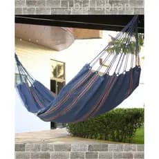 Rede De Dormir Descanso Solteiro Cinza com Listras Sortidas / 3,1m x 1,20m