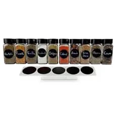 Kit 10 Pote Quadrado Único Em Vidro 130ml P/tempero C/tampa