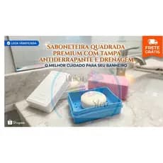 SABONETEIRA Quadrada Premiun com Tampa Colorida neném!!