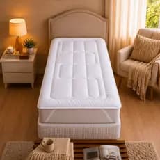 Pillow Top 100% Algodão Extra Macio Protetor de Colchão Mini Cama Solteiro Solteirão Viúva