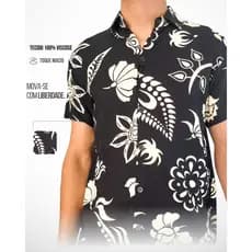 Camisas Social Floridas Floral Masculinas Confortável Havaiana Estampadas 100% Poliéster