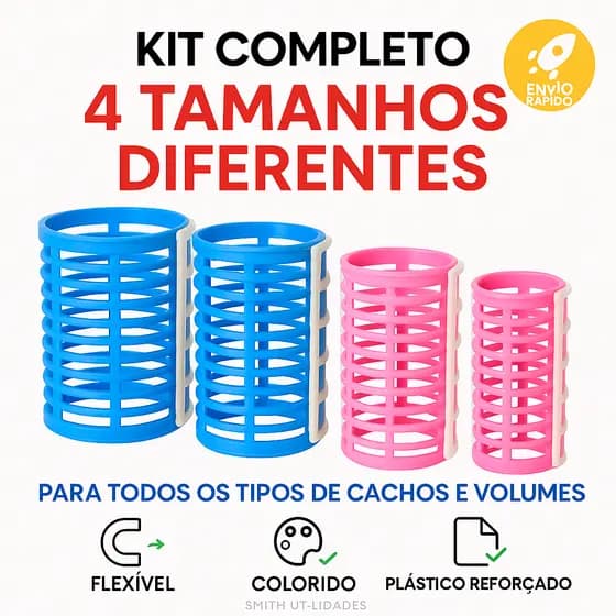Bob com Capa para Cabelo – Vários Tamanhos – Kit 12 Unidades