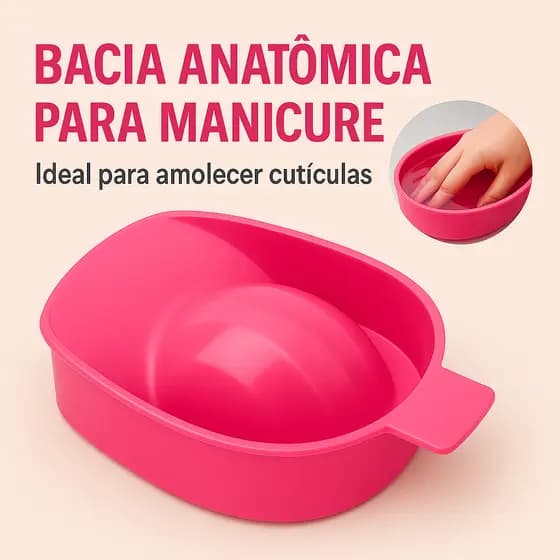 Bacia Anatômica para Manicure e Cutícula – Tigela Plástica para Unhas Profissional
