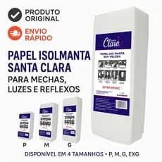 Papel Isolmanta Santa Clara Sem Velcro Para Mechas Luzes Reflexos – 36 Unidades