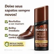 Graxa de Sapatos Líquido Marrom 60 ml, Nugget
